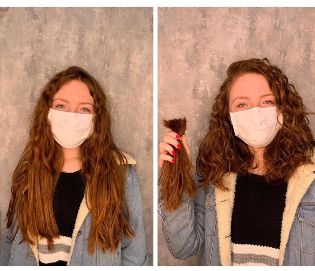 foto: arquivo pessoal de Danielle - antes e depois do big chop